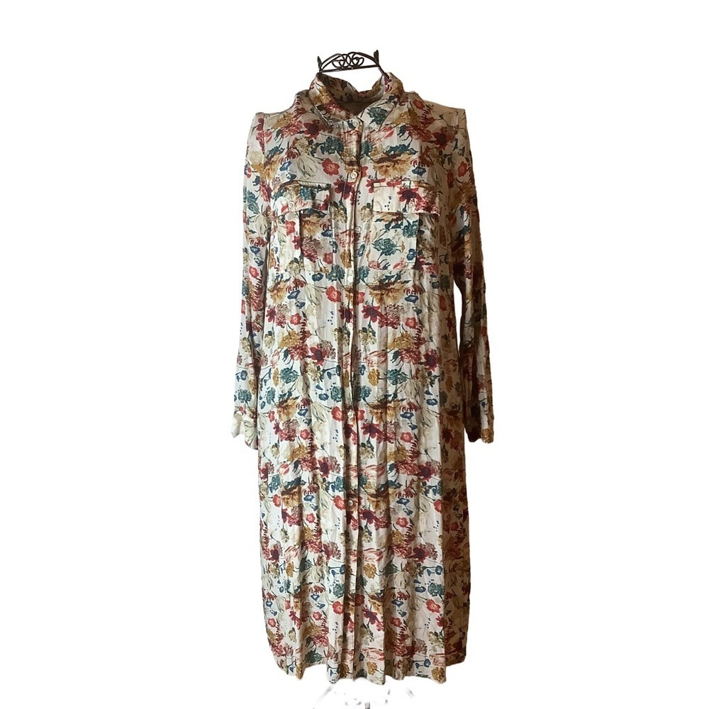 Lucky Brand Chelsea Floral Shirt Dress Size Medium - Picture 6 of 11